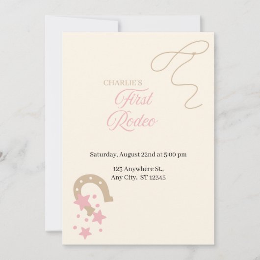 Invitation pour le premier anniversaire de Mon Pre (Devant)