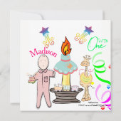 invitation pour le premier anniversaire de naissan (Dos)