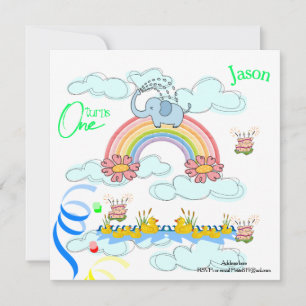 invitation pour le premier anniversaire de naissan