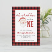 Invitation pour le premier anniversaire de Noël av (Debout devant)