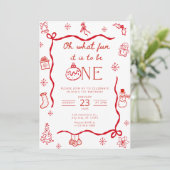 Invitation pour le premier anniversaire de Noël Co (Debout devant)