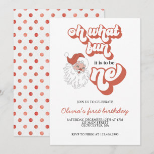 Invitation pour le premier anniversaire de Noël ré