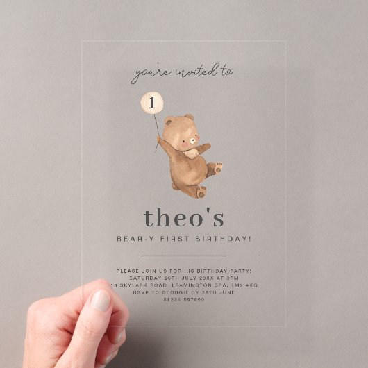 Invitation pour le premier anniversaire de Nounour (In situ (ordinateur de poche))