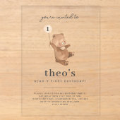 Invitation pour le premier anniversaire de Nounour (Recto)