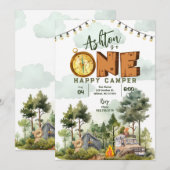 Invitation pour le premier anniversaire de One Hap (Devant / Derrière)