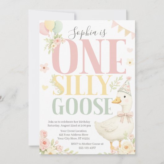 Invitation pour le premier anniversaire de One Sil (Devant)