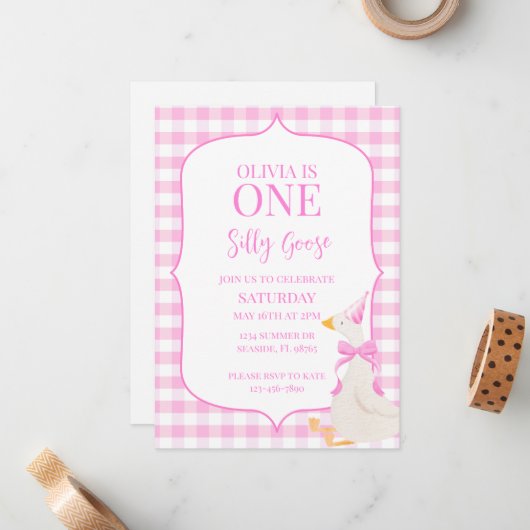 Invitation pour le premier anniversaire de One Sil (Devant/Arrière en situation)