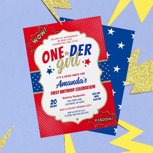 Invitation pour le premier anniversaire de Oneder