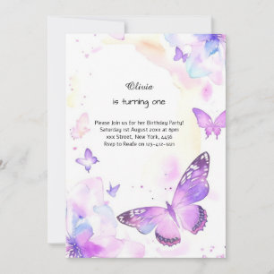 Invitation pour le premier anniversaire de Papillo