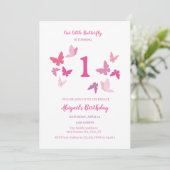 Invitation pour le premier anniversaire de papillo (Debout devant)