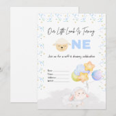Invitation pour le premier anniversaire de Petit A (Devant / Derrière)