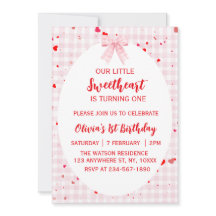 Invitation pour le premier anniversaire de Petit C