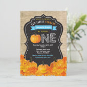 Invitation pour le premier anniversaire de Pumpkin (Debout devant)