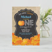Invitation pour le premier anniversaire de Pumpkin (Debout devant)