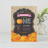 Invitation pour le premier anniversaire de Pumpkin (Debout devant)