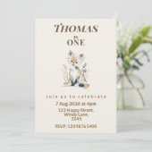 Invitation pour le premier anniversaire de Renard (Debout devant)