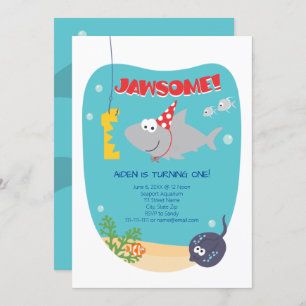 Invitation pour le premier anniversaire de Shark B