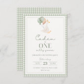 Invitation pour le premier anniversaire de Silly G (Devant / Derrière)