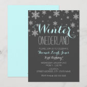 Invitation pour le premier anniversaire de Snowfla (Devant / Derrière)