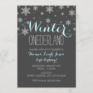 Invitation pour le premier anniversaire de Snowfla