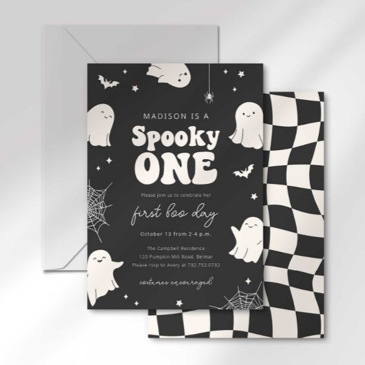 Invitation pour le premier anniversaire de Spooky 