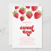 Invitation pour le premier anniversaire de Strawbe (Devant)