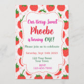 Invitation pour le premier anniversaire de Strawbe (Devant)