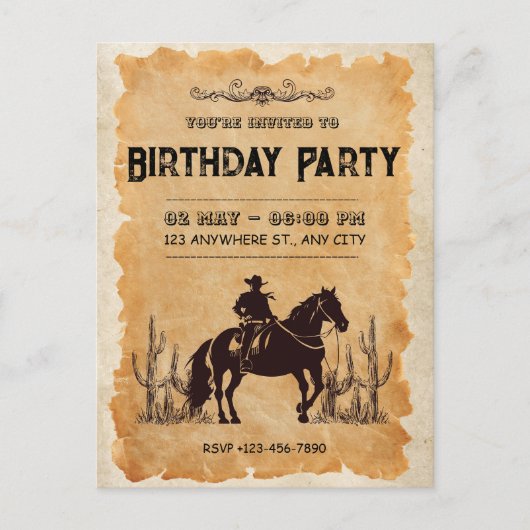 Invitation pour le premier anniversaire de style c (Devant)