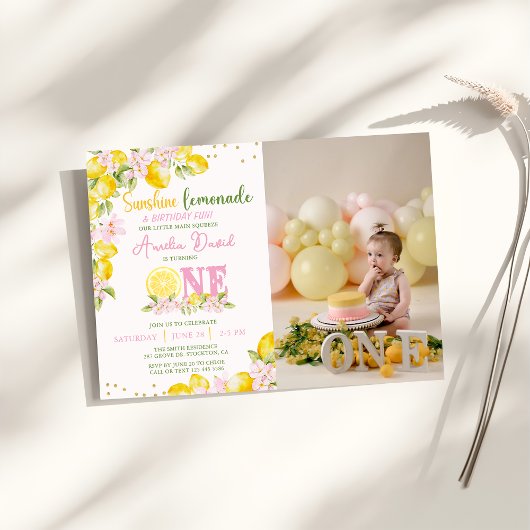 Invitation pour le premier anniversaire de Sunshin