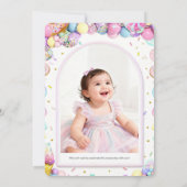 Invitation pour le premier anniversaire de Sweet O (Dos)