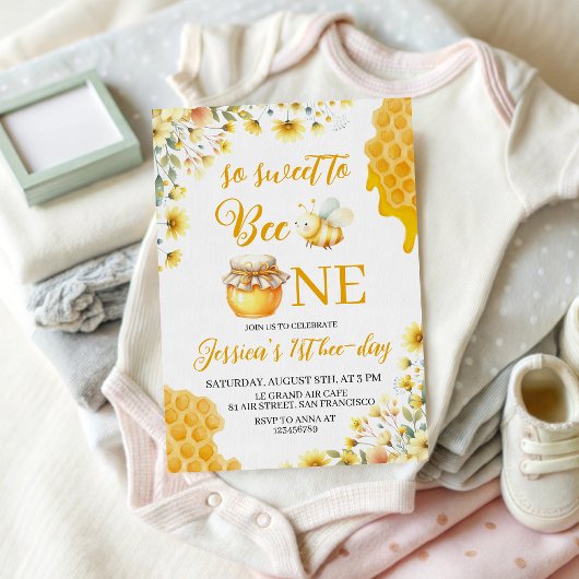 Invitation pour le premier anniversaire de Sweet t