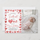Invitation pour le premier anniversaire de Sweethe (Devant)