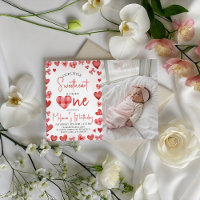 Invitation pour le premier anniversaire de Sweethe