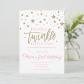 Invitation pour le premier anniversaire de Twinkle (Debout devant)