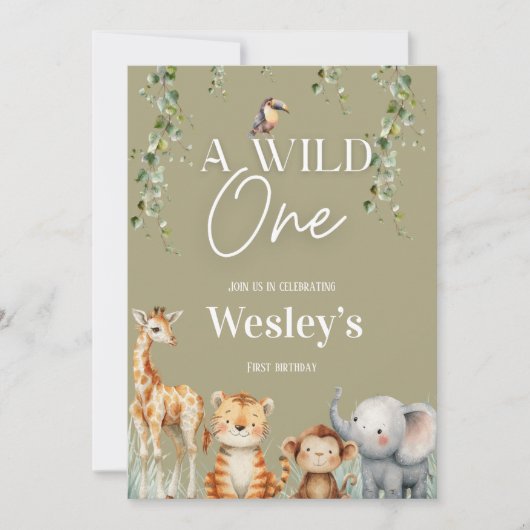 Invitation pour le premier anniversaire de Wild On (Devant)