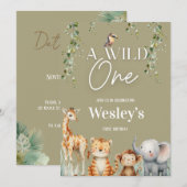 Invitation pour le premier anniversaire de Wild On (Devant / Derrière)