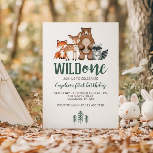 Invitation pour le premier anniversaire de Wild On