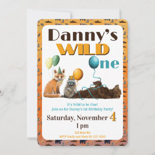 Invitation pour le premier anniversaire de Wild On