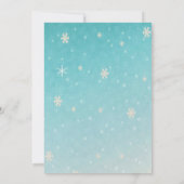 Invitation pour le premier anniversaire de Winter (Dos)