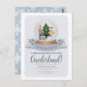 Invitation pour le premier anniversaire de Winter (Devant / Derrière)