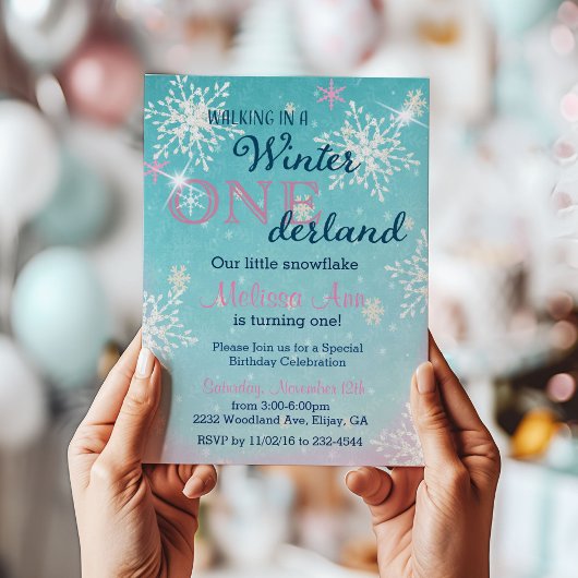 Invitation pour le premier anniversaire de Winter
