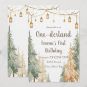 Invitation pour le premier anniversaire de Winter (Devant / Derrière)