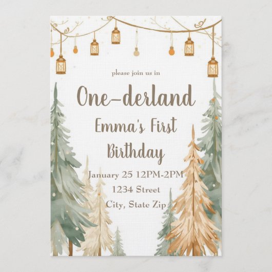 Invitation pour le premier anniversaire de Winter (Devant)
