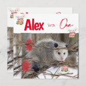 Invitation pour le premier anniversaire des enfant (Devant / Derrière)