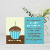 Invitation pour le premier anniversaire du bébé (Debout devant)
