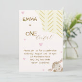 Invitation pour le premier anniversaire du bébé (Debout devant)