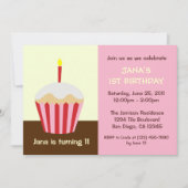 Invitation pour le premier anniversaire du bébé (Devant)