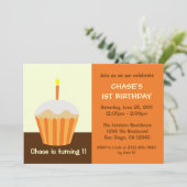 Invitation pour le premier anniversaire du bébé (Debout devant)