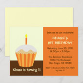 Invitation pour le premier anniversaire du bébé (Devant / Derrière)