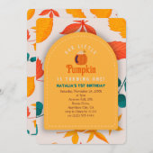 Invitation pour le premier anniversaire du bébé d' (Devant / Derrière)